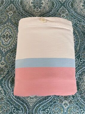 Calvin Klein Pink, Light Blue & Cream Striped Duvet Cover